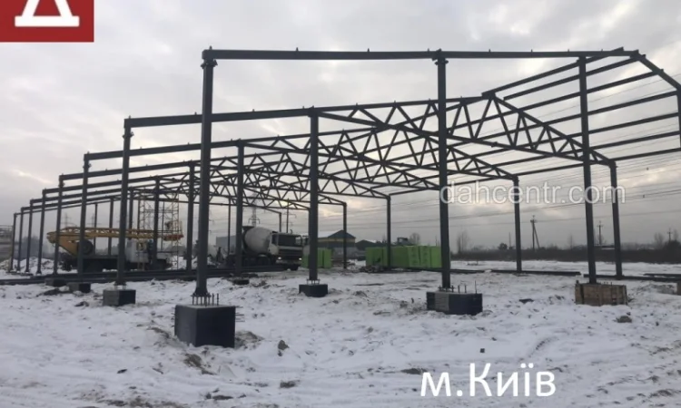 Двосхилий Ангар 15х42х4 (каркас, ферми) под склад, цех, виробництво, зерно - фото № 2