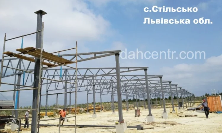 Двосхилий Ангар 15х42х4 (каркас, ферми) под склад, цех, виробництво, зерно - фото № 6