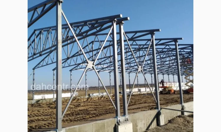 БМЗ 15х42х4 склад двосхилий, ангар, навіс, каркас, ферми, цех - фото № 5