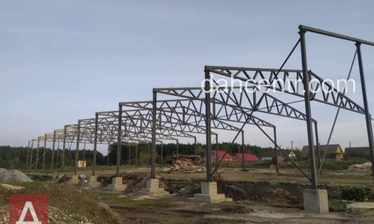 Ангар 24х54х6 під ключ - обшивка сендвіч-панелями - фото № 4