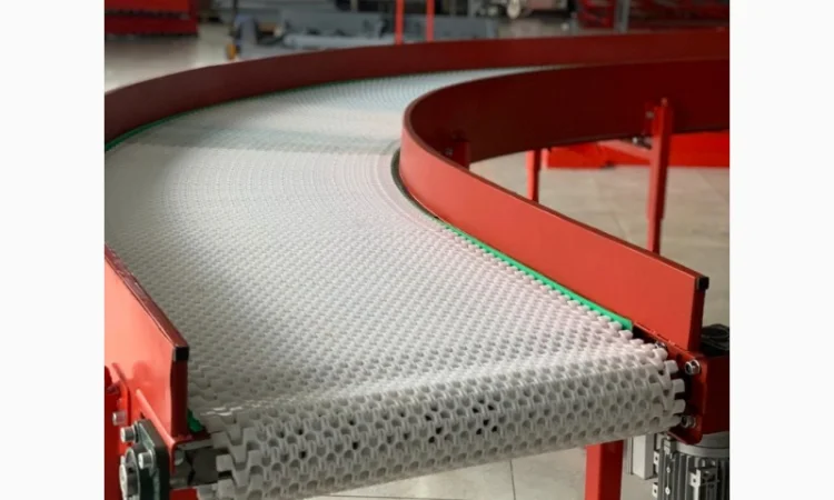 Конвейер с модульной лентой поворотный - фото № 1