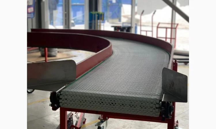 Конвейер с модульной лентой поворотный - фото № 3