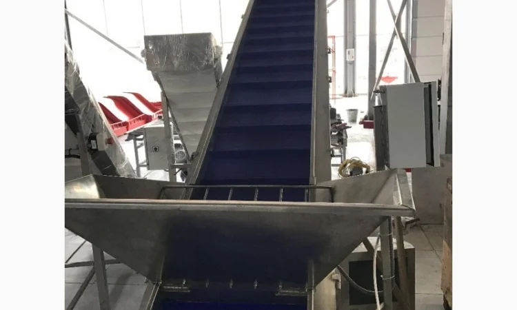 Ленточный транспортер подающий в камеру шоковой заморозки - фото № 7