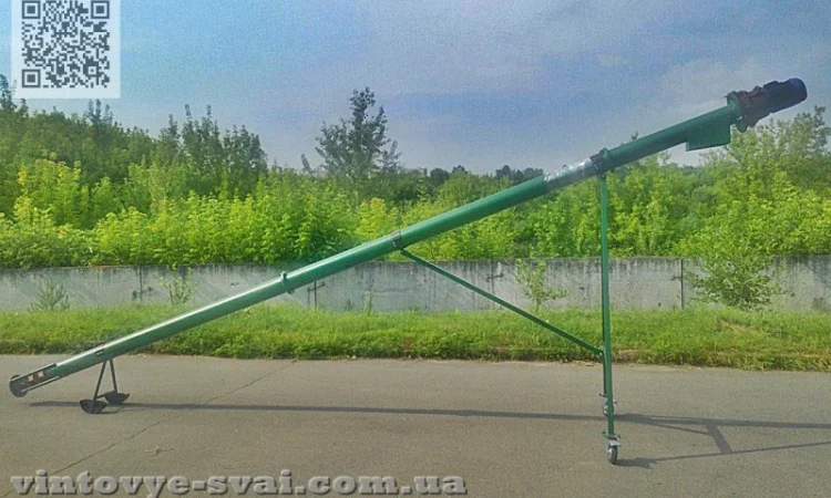 Погрузчик (шнек) зерновой. 159 мм, 2, 2 кВт, 380B, длина 6м. Новый, гарантия 12 мес - фото № 1
