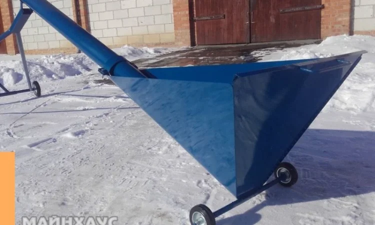 Заводской шнековый погрузчик для зерна 130мм, 7 метров, 3, 0кВт, 380В - фото № 3