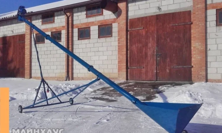 Заводской шнековый погрузчик для зерна 130мм, 7 метров, 3, 0кВт, 380В - фото № 6