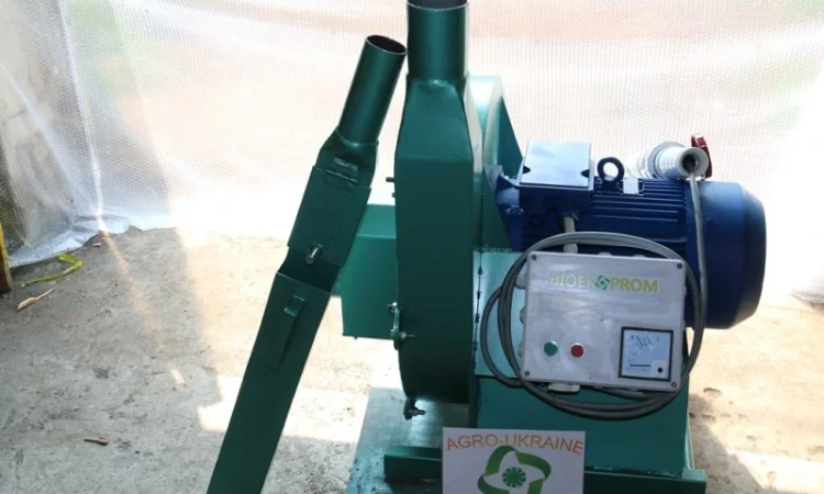 Молотковая дробилка зерна, опилок, нагнетательная 7, 5кВт(800кг/час) - фото № 3