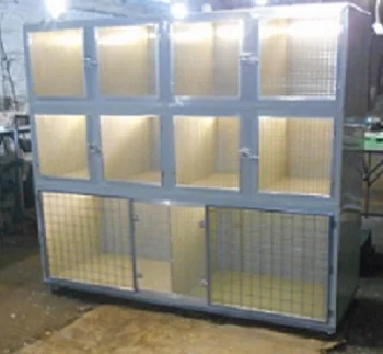 Ветеринарная клетка трёхъярусная с освещением и подогревом пола - фото № 5