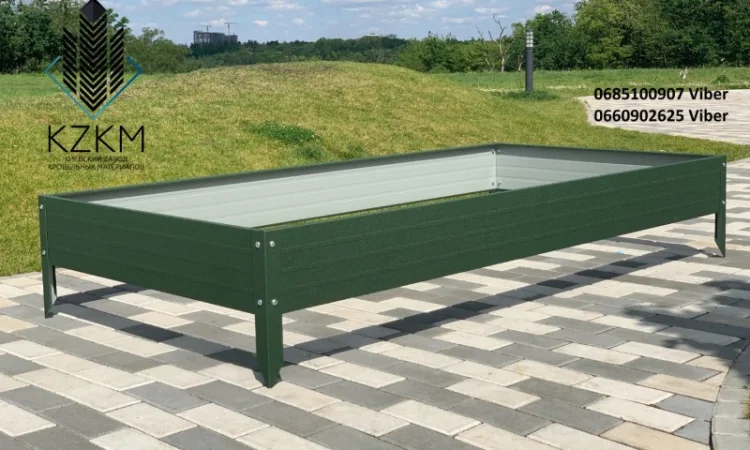 Сборная грядка матовая, сборная " Люкс" высокая, металлическая грядка - фото № 3