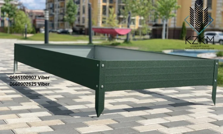 Сборная грядка матовая, сборная " Люкс" высокая, металлическая грядка - фото № 4