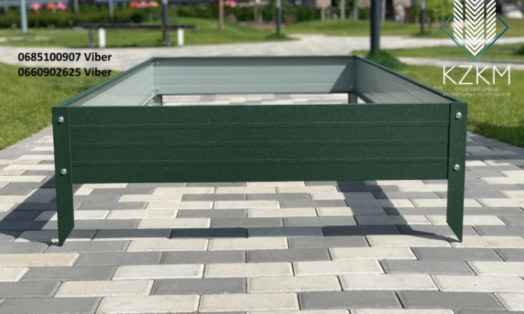 Сборная грядка матовая, сборная " Люкс" высокая, металлическая грядка - фото № 5