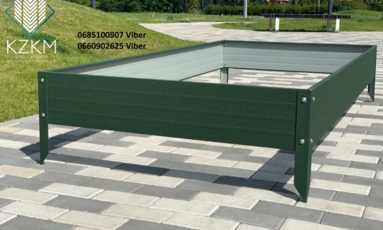 Сборная грядка матовая, сборная " Люкс" высокая, металлическая грядка - фото № 6