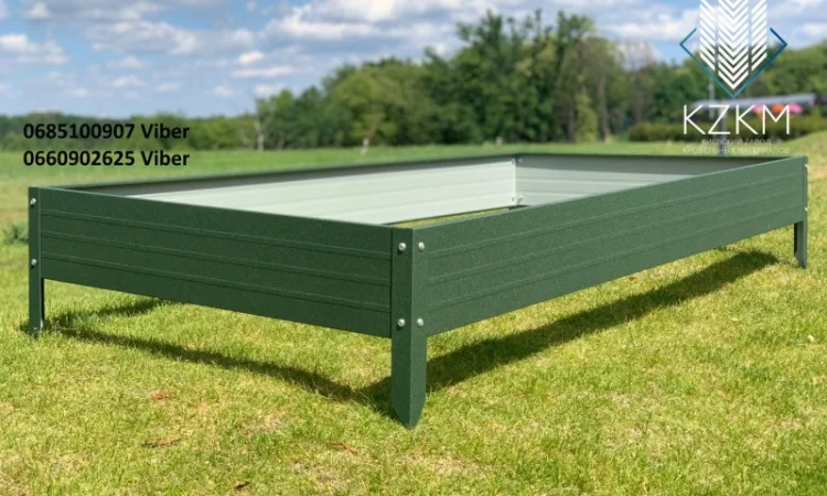 Сборная грядка матовая, сборная " Люкс" высокая, металлическая грядка - фото № 7