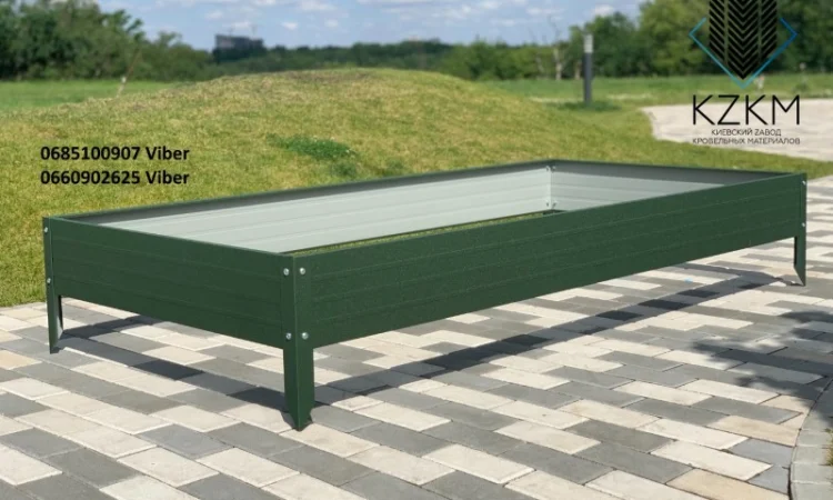 Сборная грядка матовая, сборная " Люкс" высокая, металлическая грядка - фото № 8