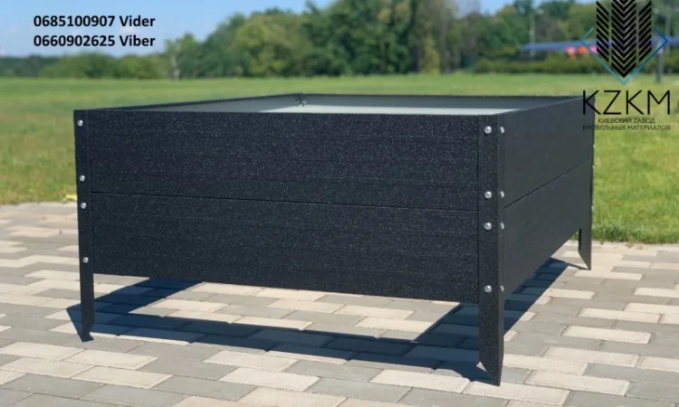 Збірна грядка матова, збірна "Люкс" висока 380 мм, металева грядка - фото № 5