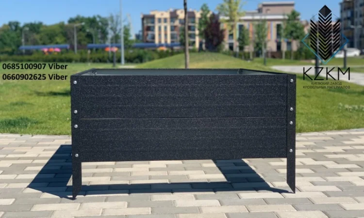 Збірна грядка матова, збірна "Люкс" висока 380 мм, металева грядка - фото № 8