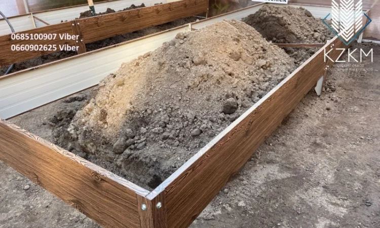 Сборная грядка под дерево с распорками, сборная " Люкс" высокая, металлическая грядка - фото № 7