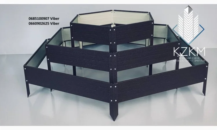 Збірна клумба матова, збірна "Люкс" висока, металева клумба - фото № 6