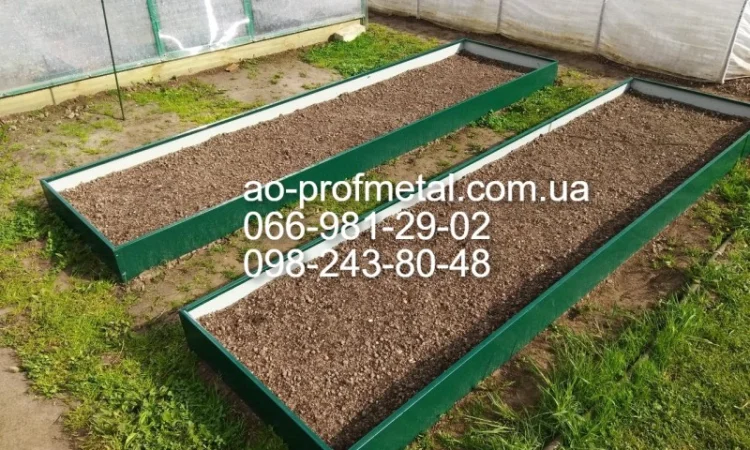 Грядки на дачу, Высокие грядки из профнастила - фото № 5