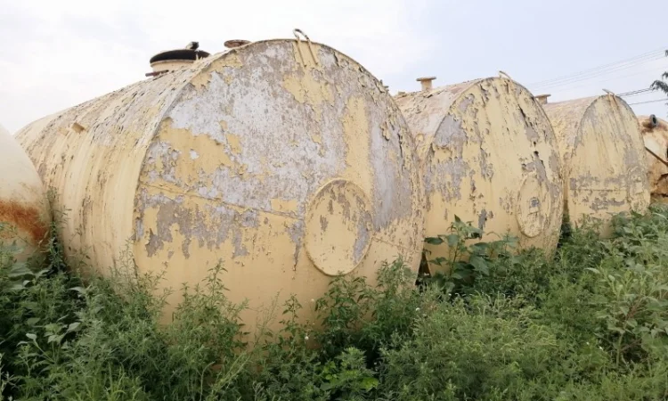 Емкость металлическая б/у Резервуар для хранения воды или гсм. Ресивер воздушный - фото № 13