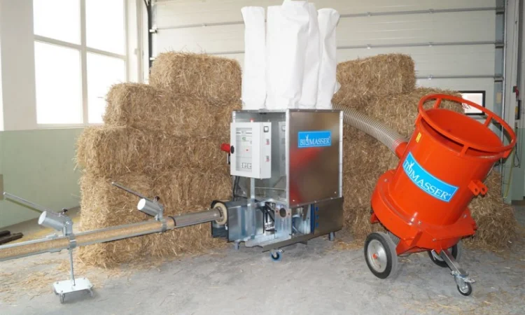 Линия брикетирования соломы шнековым прессом BIOMASSER. 300кг.час. Б.У - фото № 1
