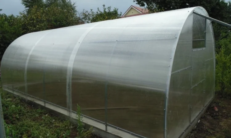 Арочная теплица «Днепр-3» с сотовым поликарбонатом - фото № 1