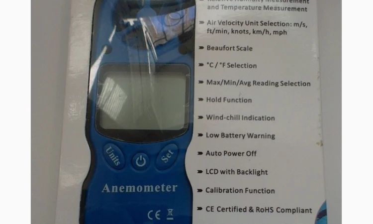 Анемометр термо-гигрометр 3 в 1 SR5803 ( 2178 ) (0, 3-30 м/с) (0%-99%) (-10 to 50& 186; C) - фото № 4