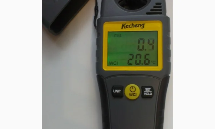 Цифровой анемометр Kecheng SR5280A ( КС-280А ) 0.4 30.0m/s;  0 C 50 C - фото № 4