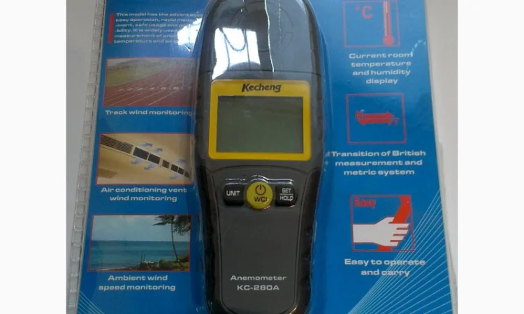 Цифровой анемометр Kecheng SR5280A ( КС-280А ) 0.4 30.0m/s;  0 C 50 C - фото № 6