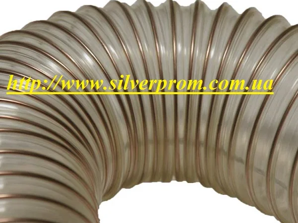 Гофрированный полиуретановый шланг для перекачки зерна, семечки, кофе - фото № 1