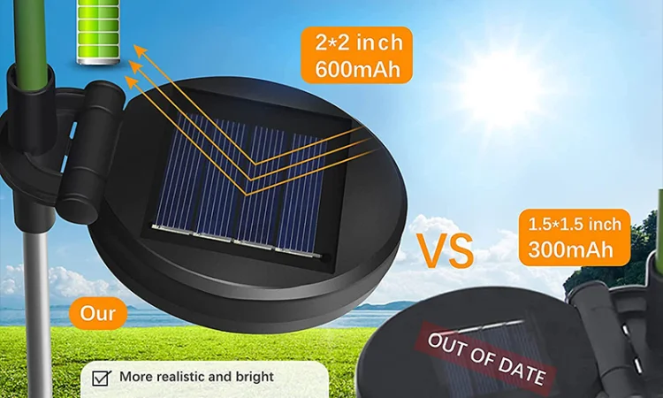 Подсолнух на солнечной батарее садовый фонарь - фото № 5