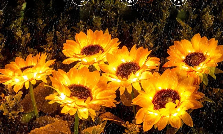 Подсолнух на солнечной батарее садовый фонарь - фото № 9