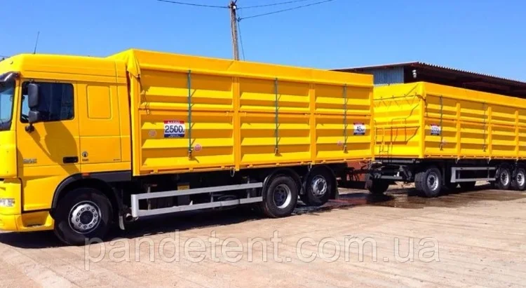 Тентовая накидка ПВХ на Камаз зерновоз и прицеп 3х 6 м, 2, 8х6 м - фото № 1