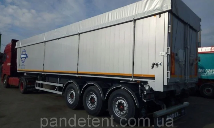 Тент ПВХ на полуприцеп самосвал, накидки на зерновозы ПВХ ткань Испания - фото № 6