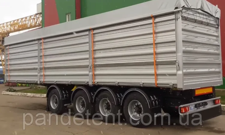 Тент ПВХ на полуприцеп самосвал, накидки на зерновозы ПВХ ткань Испания - фото № 1