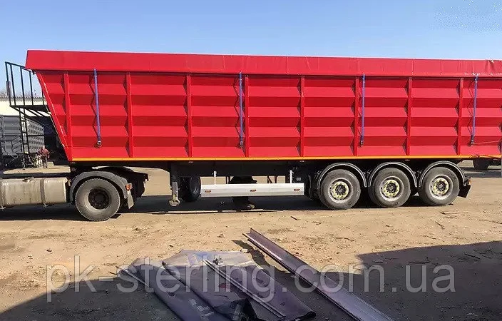 Тент ПВХ на полуприцеп-щебневоз, самосвал, зерновоз из ткани пвх Германия - фото № 2