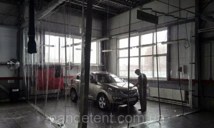 Шторы для автомоек, сервисов, СТО, покрасочных цехов, завесы тент из ПВХ - фото № 1