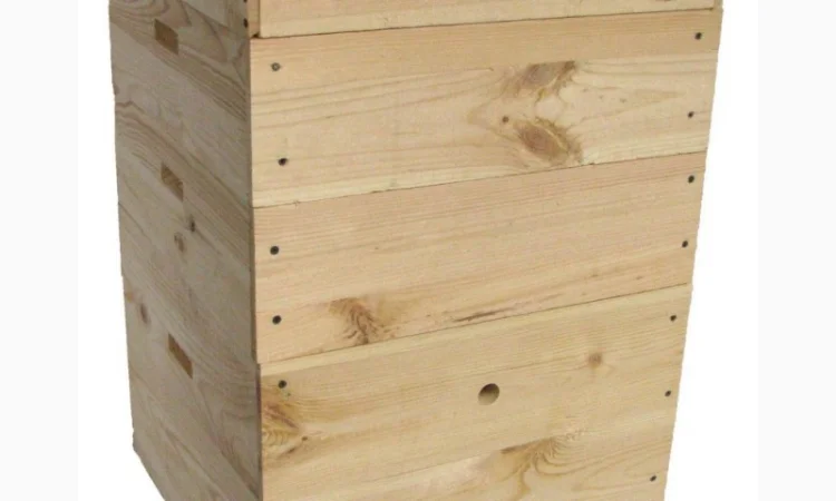 Улей Дадан на 12 рамок — дерево, 1 корпус + 2 магазина - фото № 1