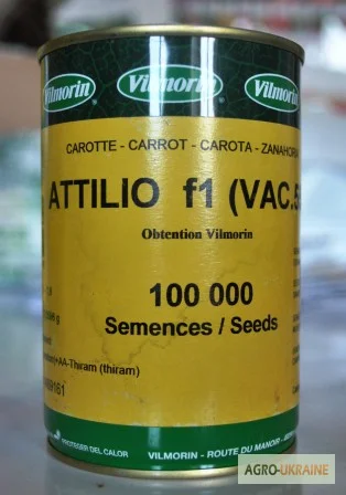 Семена моркови Аттилио F1, Vilmorin (Франция), Кол-во 100 000 семян, недорого, распродажа - фото № 1