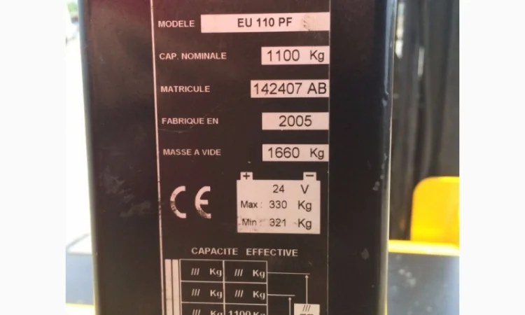 Штабелер MANITOU LOC 1, 1т 2, 8м 2015р-акам.батарея - фото № 5