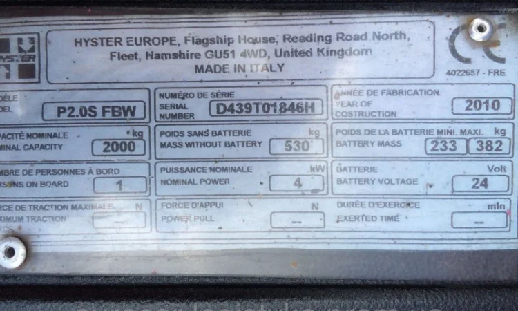 Самоходная электрическая тележка HUSTER 2, 0т 2014р - фото № 3