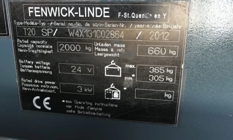 Электротележка самоходная LINDE T 20 SP 2012 2т. довгі вила - фото № 3