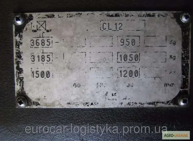 Электрический штабелер Komatsu 1, 2т 3, 68м 2012г - фото № 2