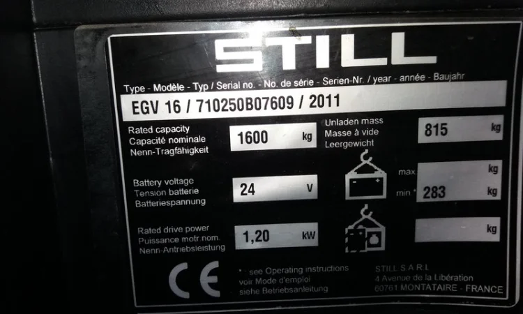 Штабелер электрический поводковый STILL EGV 16 3.7m - фото № 4