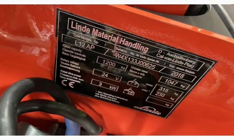 Электрический штабелер погрузчик кара 1014* Linde L12АР 1.2t 1.9m - фото № 5