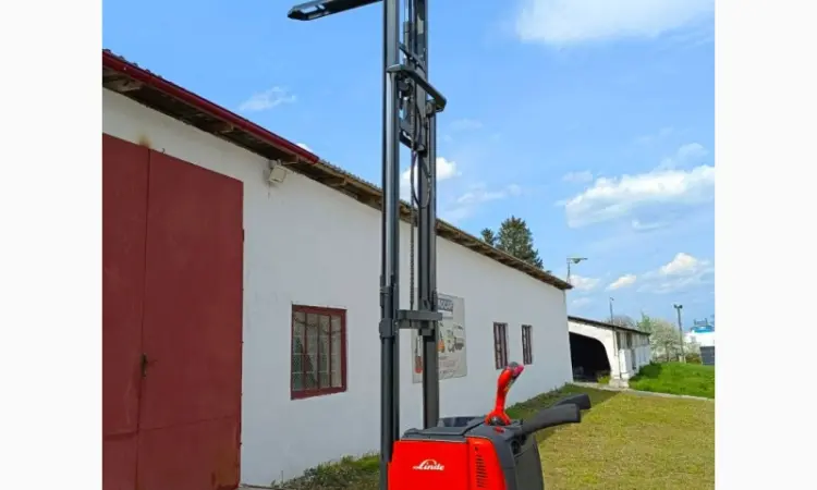 Штабелер рокла навантажувач электрический 818*Linde L14L AP 1, 4т 4, 32m - фото № 11