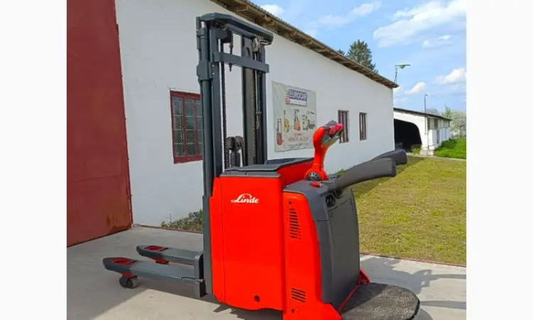 Штабелер рокла навантажувач электрический 818*Linde L14L AP 1, 4т 4, 32m - фото № 4