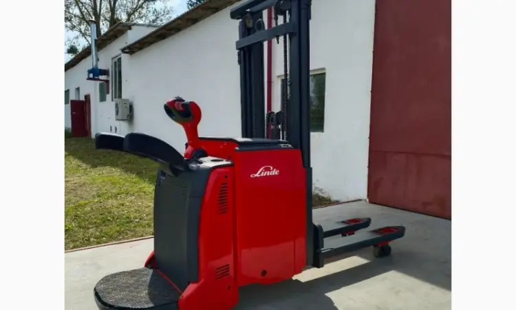 Штабелер рокла навантажувач электрический 818*Linde L14L AP 1, 4т 4, 32m - фото № 8