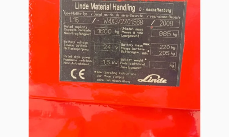 Штабелер 862 Linde L16 1, 6т 5, 31 м - фото № 11