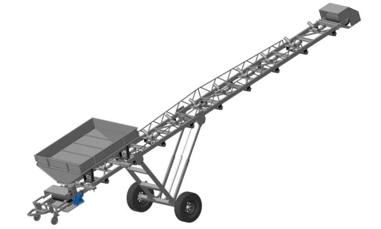 Конвеєр стрічковий пересувний КЛП-12 "Буржуй" для завантаження вагонів, автотранспорту - фото № 1